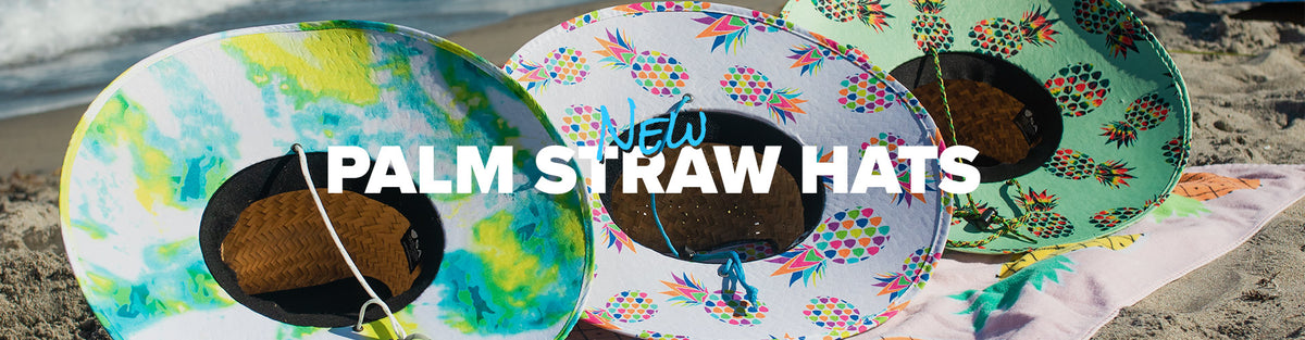 New PALM STRAW HATS