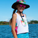Girls Active Tank | Rainbow Spiral