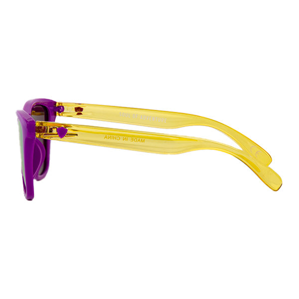 Boca Game Day Sunglasses | Purple and Clear Yellow
