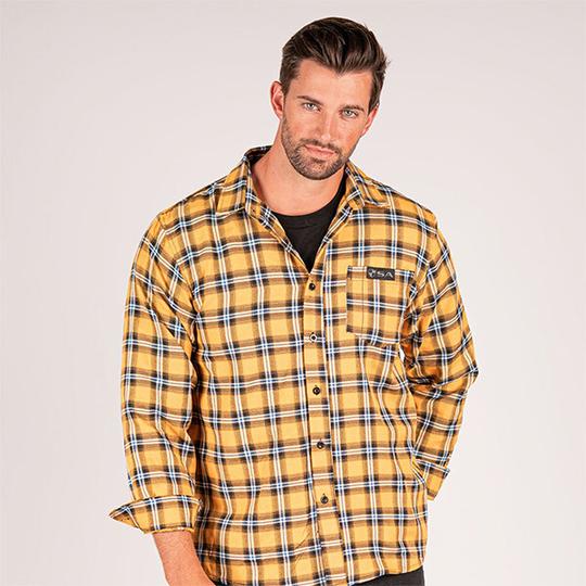 Adult Flannel | Yellow/Black