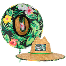 Under Brim Straw Hat | Hawaiian Floral