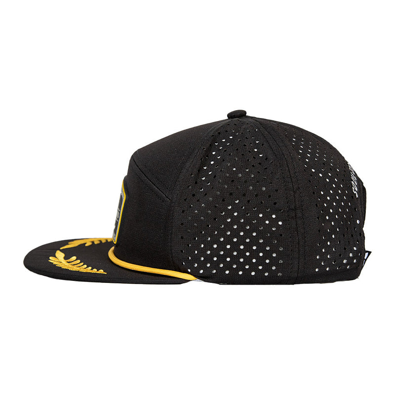 Performance Flat Bill Snapback | Black | Pirate's Life