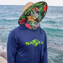 Under Brim Straw Hat | Hawaiian Floral