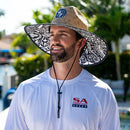 Under Brim Straw Hat | Polynesian Tribal