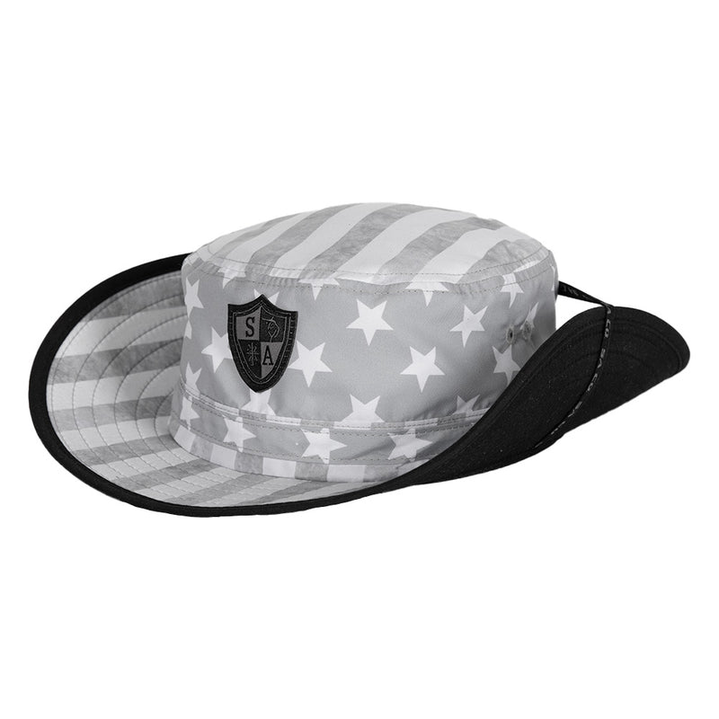 Bucket Hat  Whiteout American Flag