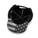 Billed Trapper Hat | Blackout American Flag