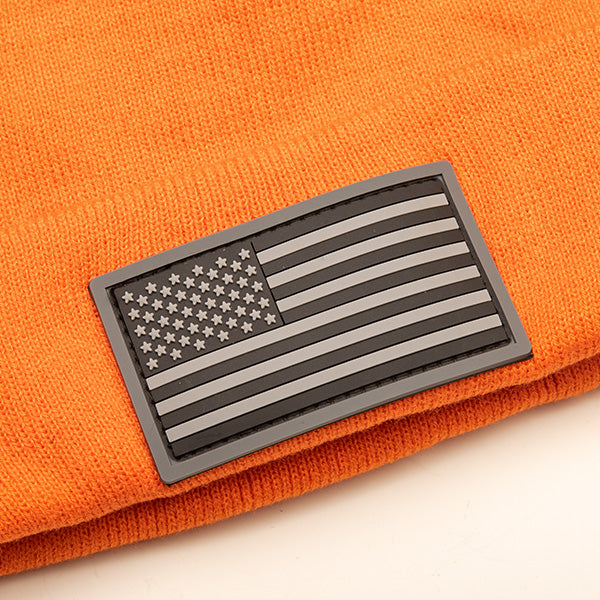 Classic Beanie | Orange Blackout American Flag