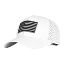 Performance Snap Back | Blackout American Flag | White