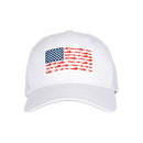 Mesh Snap Back | Fins & Stripes | White