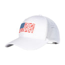 Mesh Snap Back | Fins & Stripes | White