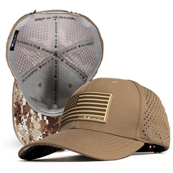 Performance Snapback | SOA Flag | Desert Digi Camo