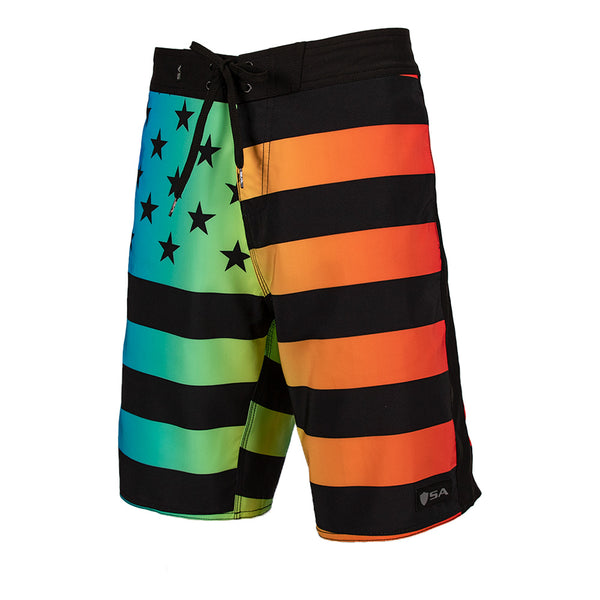 Board Shorts 2.0 | Neon Flag