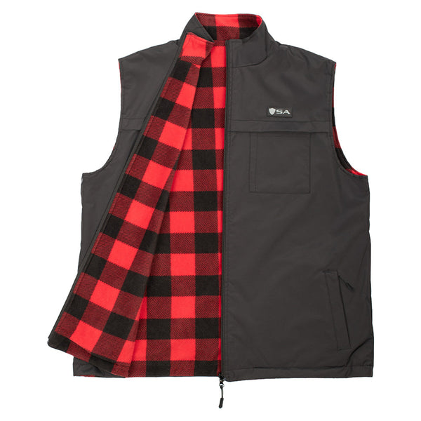 Reversible Vest | Lumberjack Red | Black