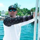 Performance Long Sleeve Shirt | White | Blackout American Flag