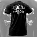 Short Sleeve Tee | Black | White Skull & Bones