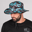 Bucket Hat | Aqua Blackout Military Camo