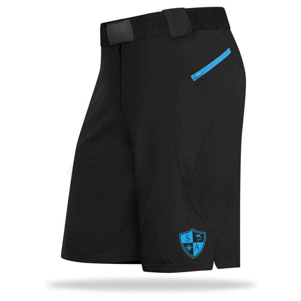 CLOSEOUT Performance Shorts | Solid Black | Blue SA Shield