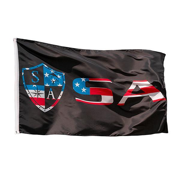 SA Company Flag | Black | American Shield SA Logo - SA Company 