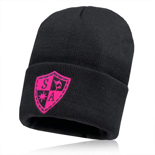 CLOSEOUT SA Beanie | Black | Pink Shield