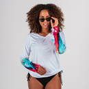 Women's Performance Long Sleeve Shirt | White | Watercolor
