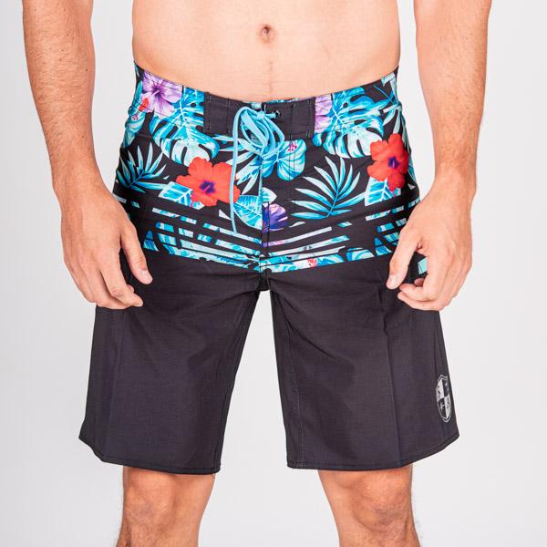 CLOSEOUT Board Shorts | Tropic Like Its Hot | Silver SA Shield