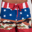 CLOSEOUT Board Shorts | Patriot | Black SA Shield