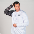 Performance Long Sleeve Shirt | White | Blackout American Flag