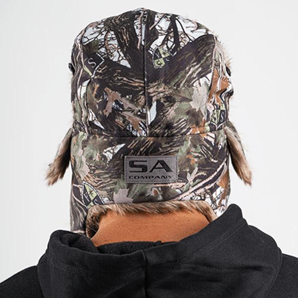 Snow camo trapper hat deals