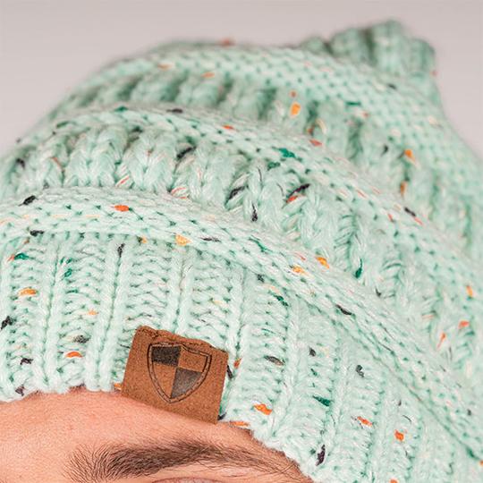 Ponytail Beanie| Mixed Light Aqua