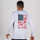 Performance Long Sleeve Shirt | White | Fins & Stripes