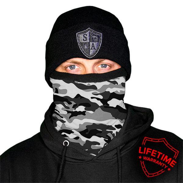 Frost Techs | Snow Military Camo Fleece Lined Face Shield - SA Company 