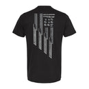 Graphic Short Sleeve Tee | Angled Flag | Black