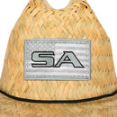 Under Brim Straw Hat | Ghost American Flag