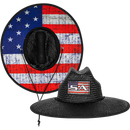 Under Brim Straw Hat | American Flag 2.0 | Black