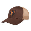 Snapback Hat | Brown & Khaki | Orange Sharpshot