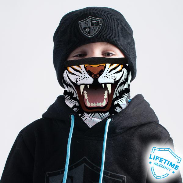 Kids Fleece Face Shields® | Tiger