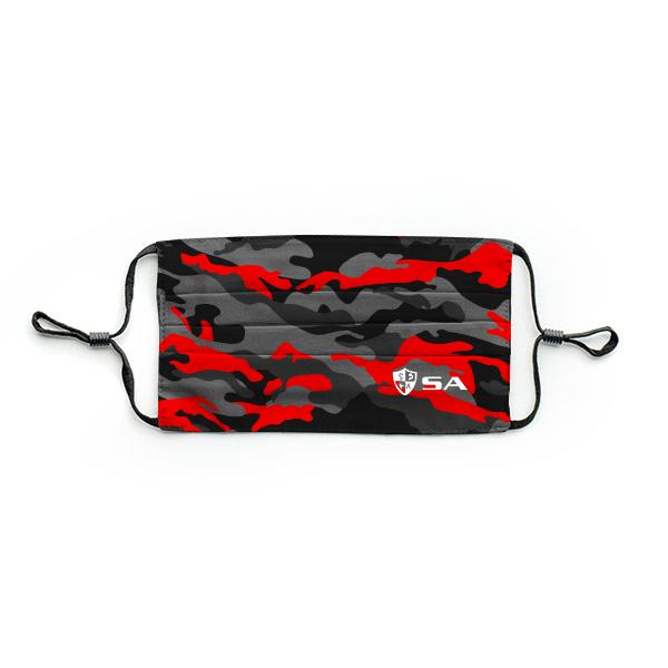 Kids Face Mask | Red Military Camo