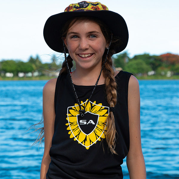 Girls Tie Tank |Sunflower