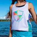 Girls Active Tank | Rainbow Spiral