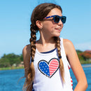 Girls Active Tank | Stars & Pinstripe