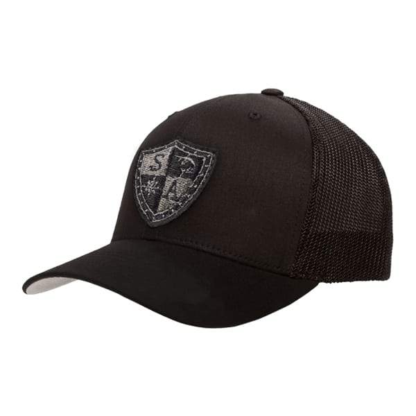 SA Flex Fit Hat | Black | Blackout Large Shield
