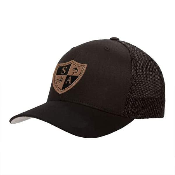 Snapback Hat | Black | Leather
