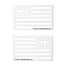 Alpha Flag Magnet | White