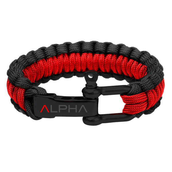 Paracord Bracelet | Black & Red