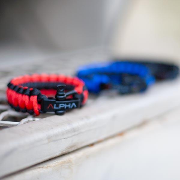 Paracord Bracelet | Black & Red