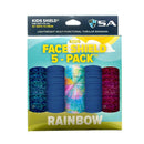 Kids Face Shield® 5-Pack | Rainbow
