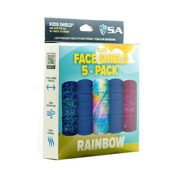 Kids Face Shield® 5-Pack | Rainbow