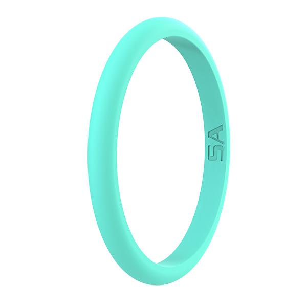 Silicone Ring | Thin Classic | Aqua