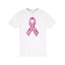 CLOSEOUT Cotton Short Sleeve | Breast Cancer Awareness | Pink Ribbon | White
