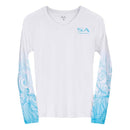 Women's Performance Long Sleeve Shirt | White | Tidal Waves